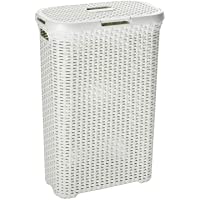 Curver 193010 - Cesto Natural Style- 40 L- 44 x 26 x 61 cm- color blanco vintage